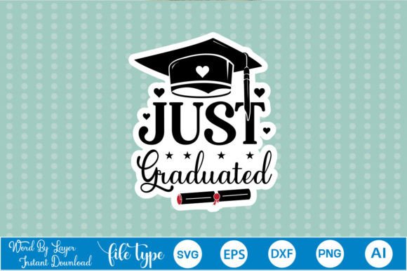 Just Graduated Sticker Design: A Designer's Review