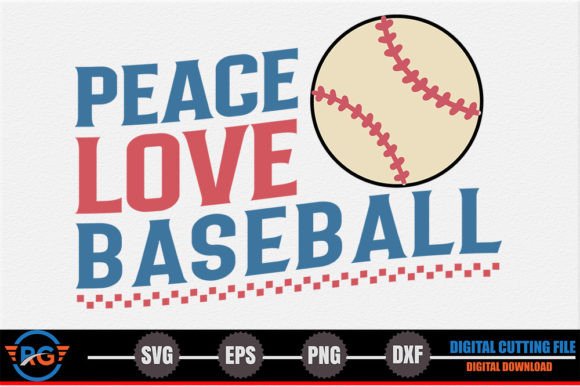 Peace Love Baseball – Retro Baseball SVG Review