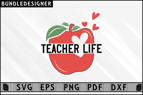 Teacher Life Apple SVG Design Review